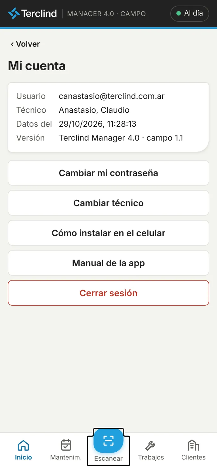 Mi cuenta.