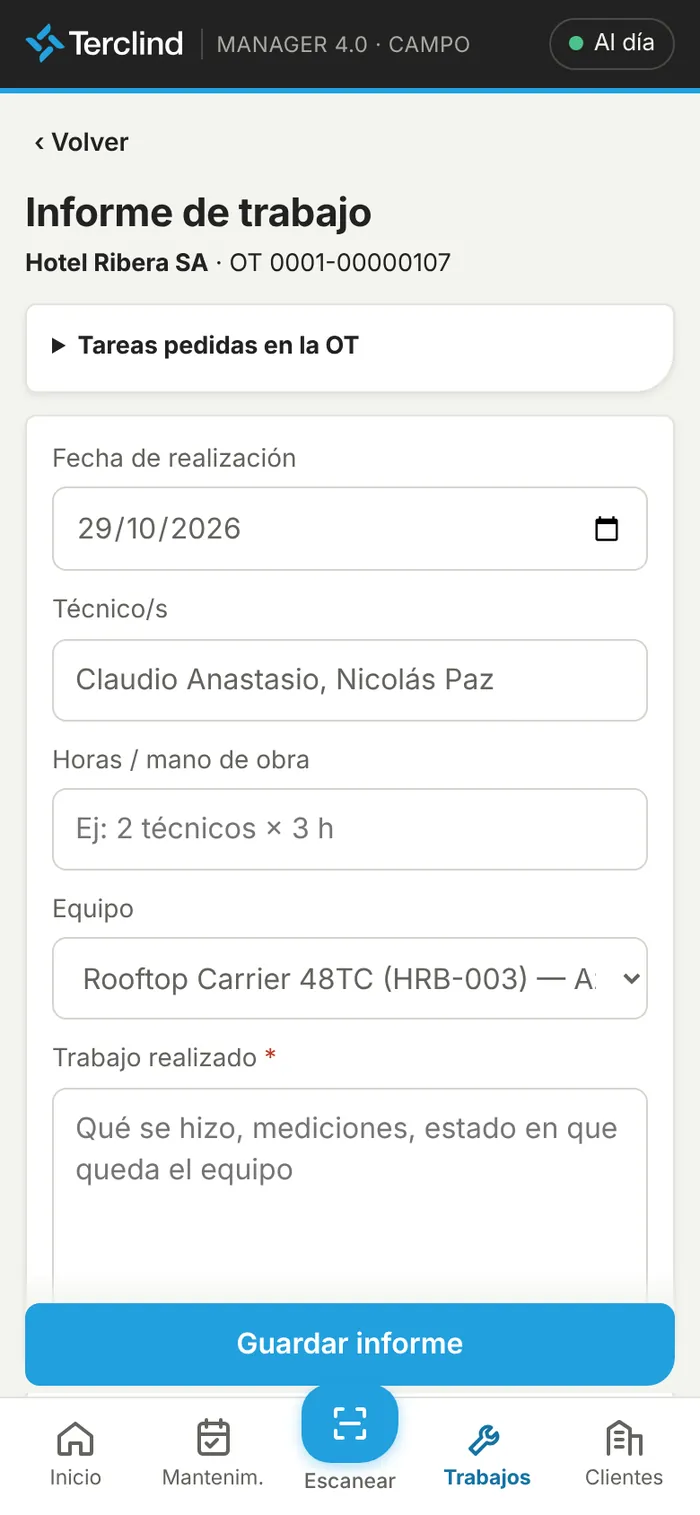 Informe de trabajo.