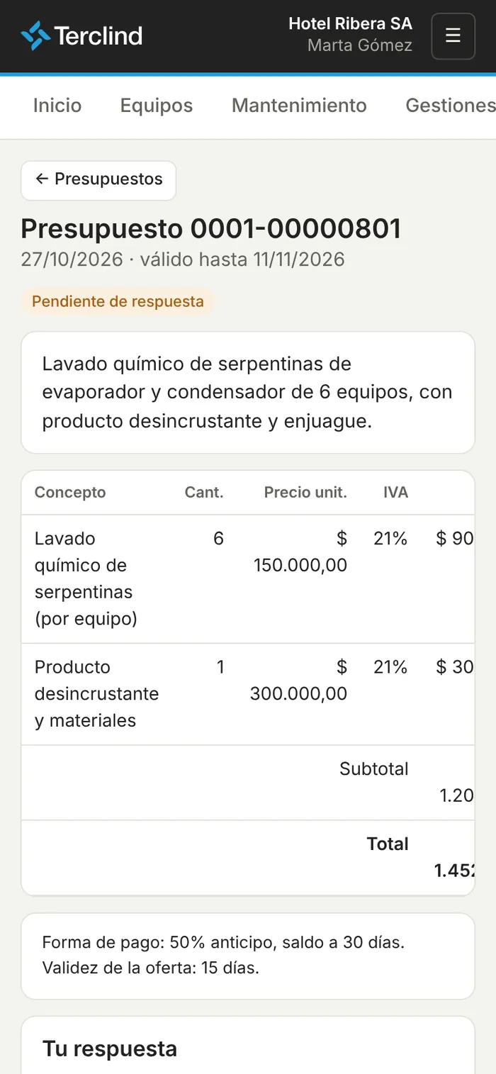En el celular.