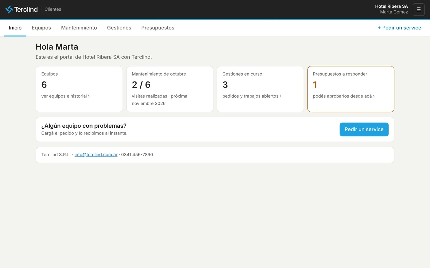 Inicio del portal.